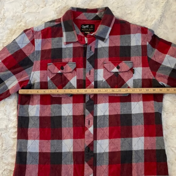 O’Neill Red and Gray Plaid Long Sleeve Shirt - Picture 5 of 10